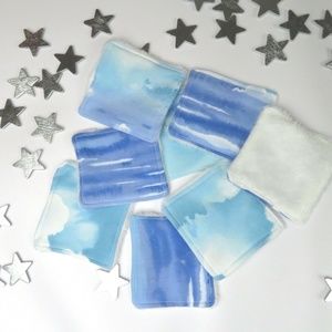 NEW- 8 handmade soft make up remover pads washable